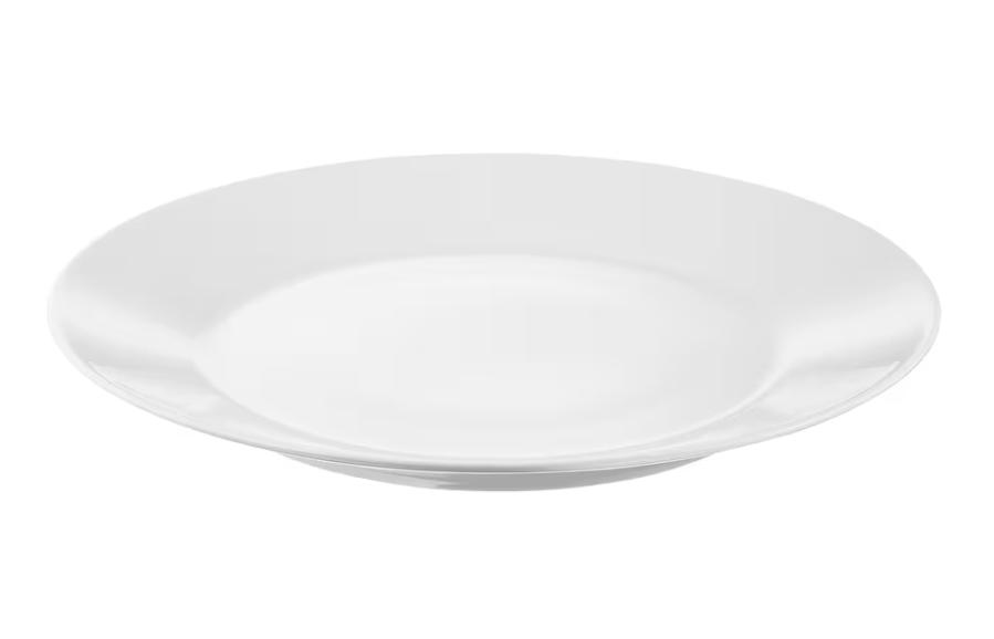 Eight shirts arranged on table in black, olive, grey, blue, white, red, mustard, and green.