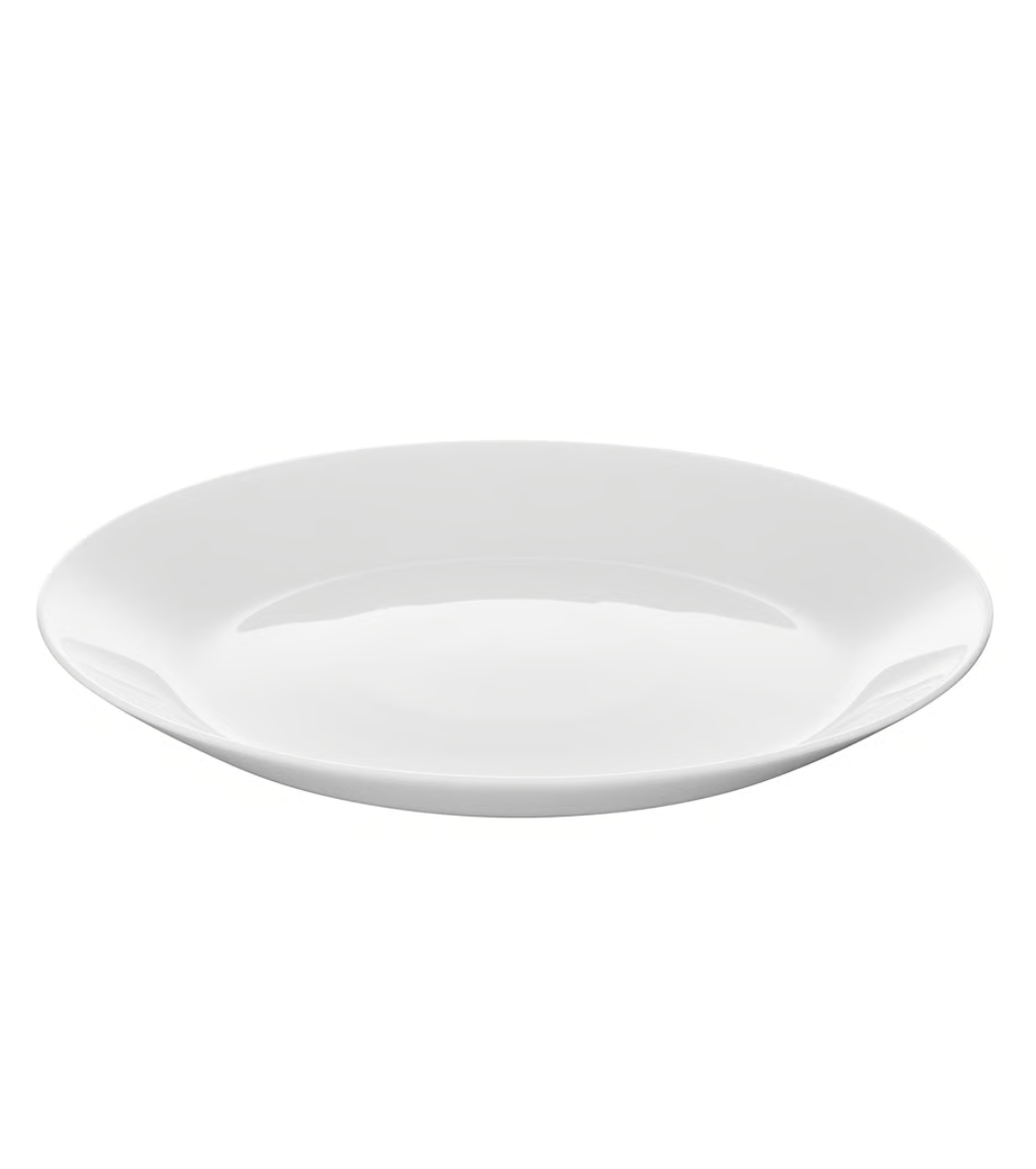 Eight shirts arranged on table in black, olive, grey, blue, white, red, mustard, and green.