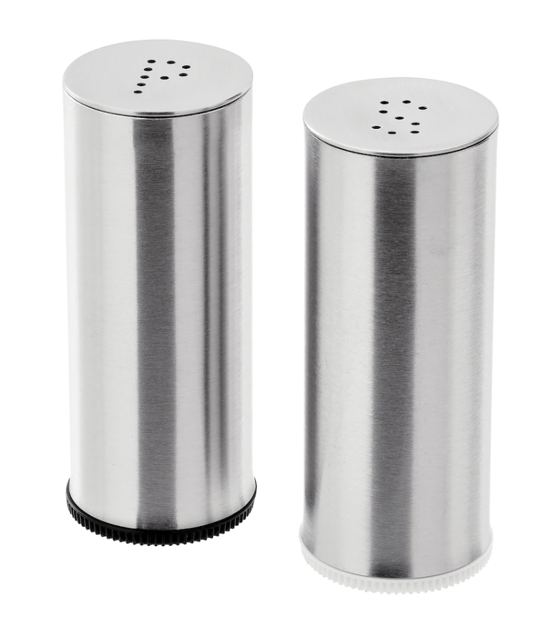 Eight shirts arranged on table in black, olive, grey, blue, white, red, mustard, and green.