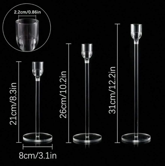 Lysestager (Sæt af 3stk) thumbnail 2