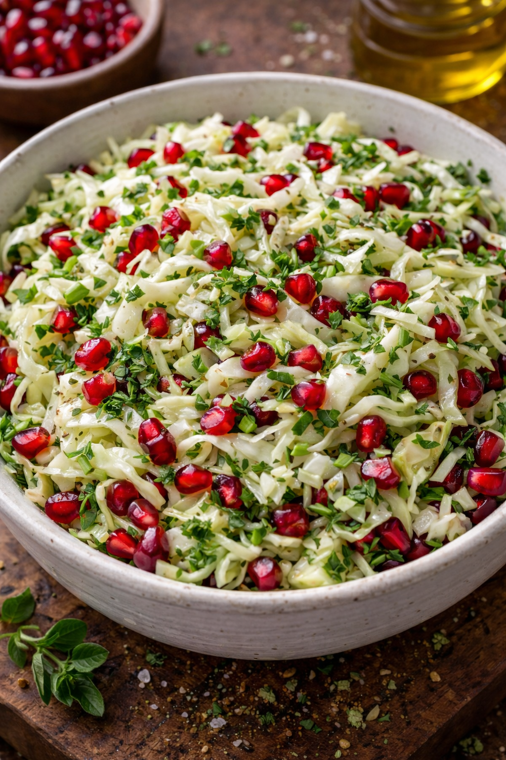 Kålsalat med granatæble 