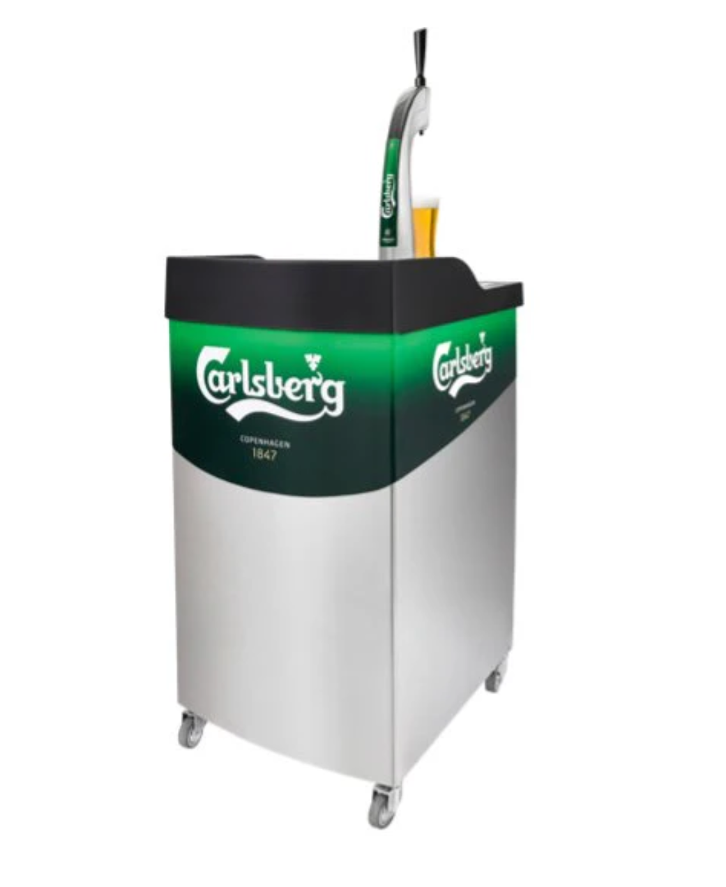 Eight shirts arranged on table in black, olive, grey, blue, white, red, mustard, and green.