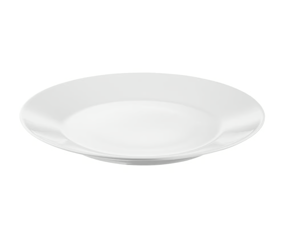 Eight shirts arranged on table in black, olive, grey, blue, white, red, mustard, and green.